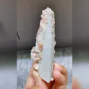 Natural Red Flake Calcite and Quartz Tower Symbiosis comes from Inner Mongolia,China 35*25*85MM - image 3