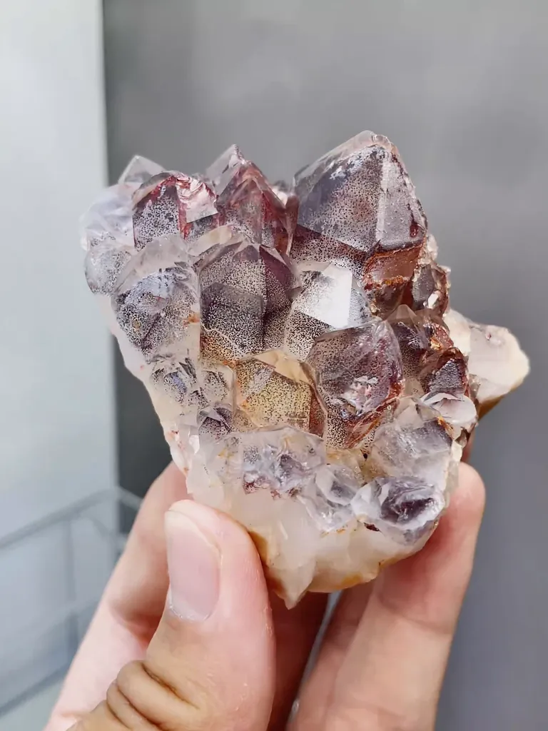 Natural Red Ghost Quartz comes from Madagascar 70*50*60MM - image 2