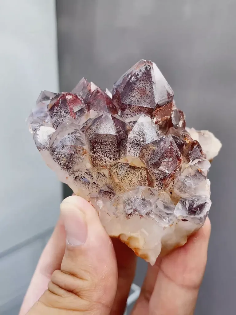 Natural Red Ghost Quartz comes from Madagascar 70*50*60MM - image 4