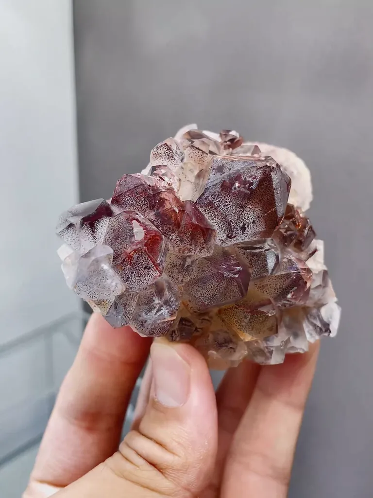 Natural Red Ghost Quartz comes from Madagascar 70*50*60MM image