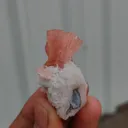 Natural Red Heulandite on prehnte matrix. - image 4