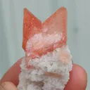 Natural Red Heulandite on prehnte matrix. - image 5