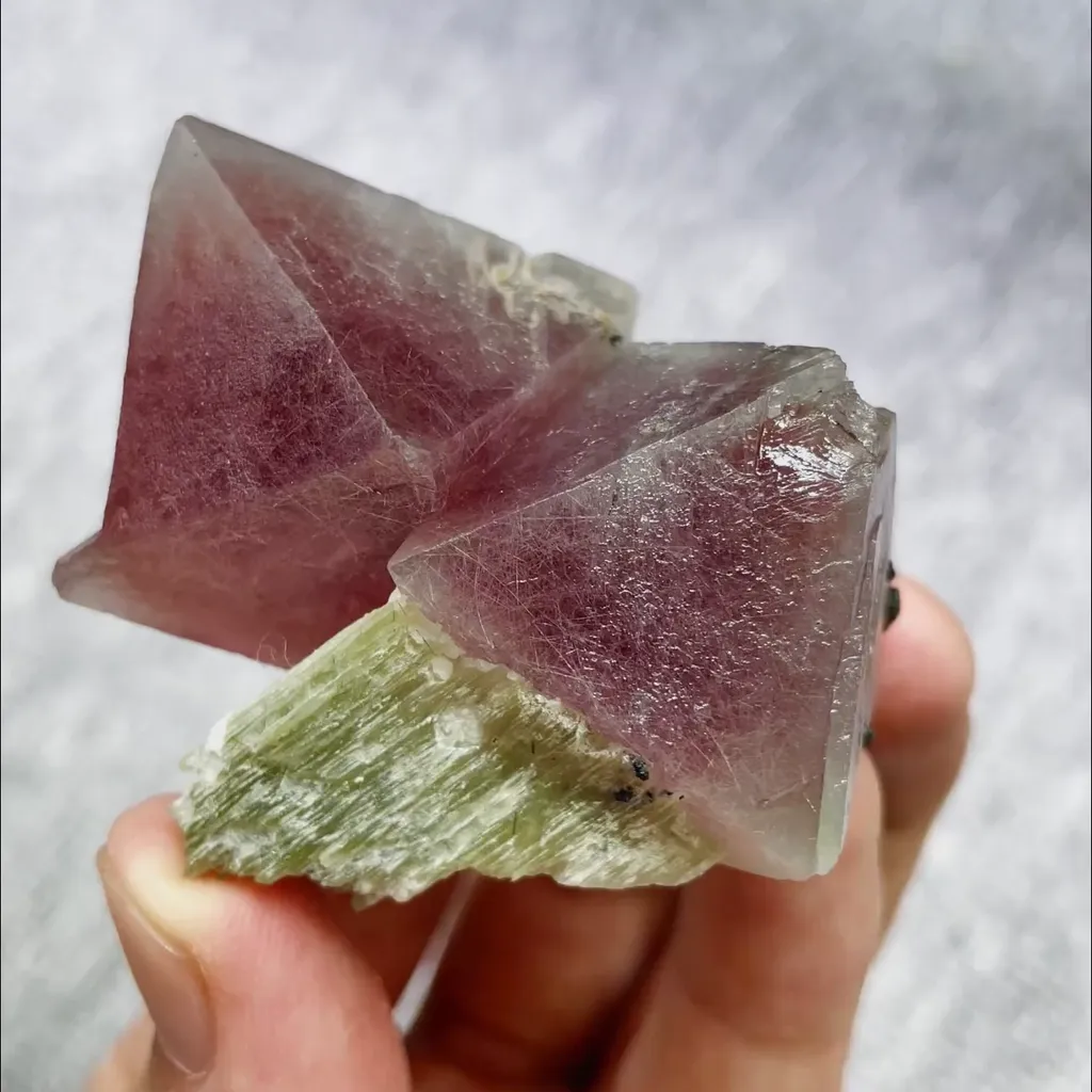 Natural Red Octahedral Fluorite comes from Inner Mongolia,China 30*50*30MM - image 5