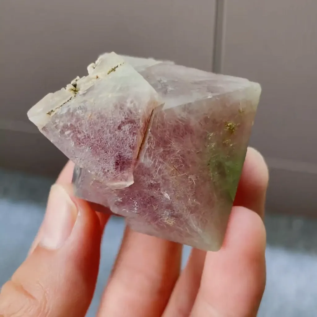 Natural Red Octahedral Fluorite comes from Inner Mongolia,China 40*45*55MM - image 5