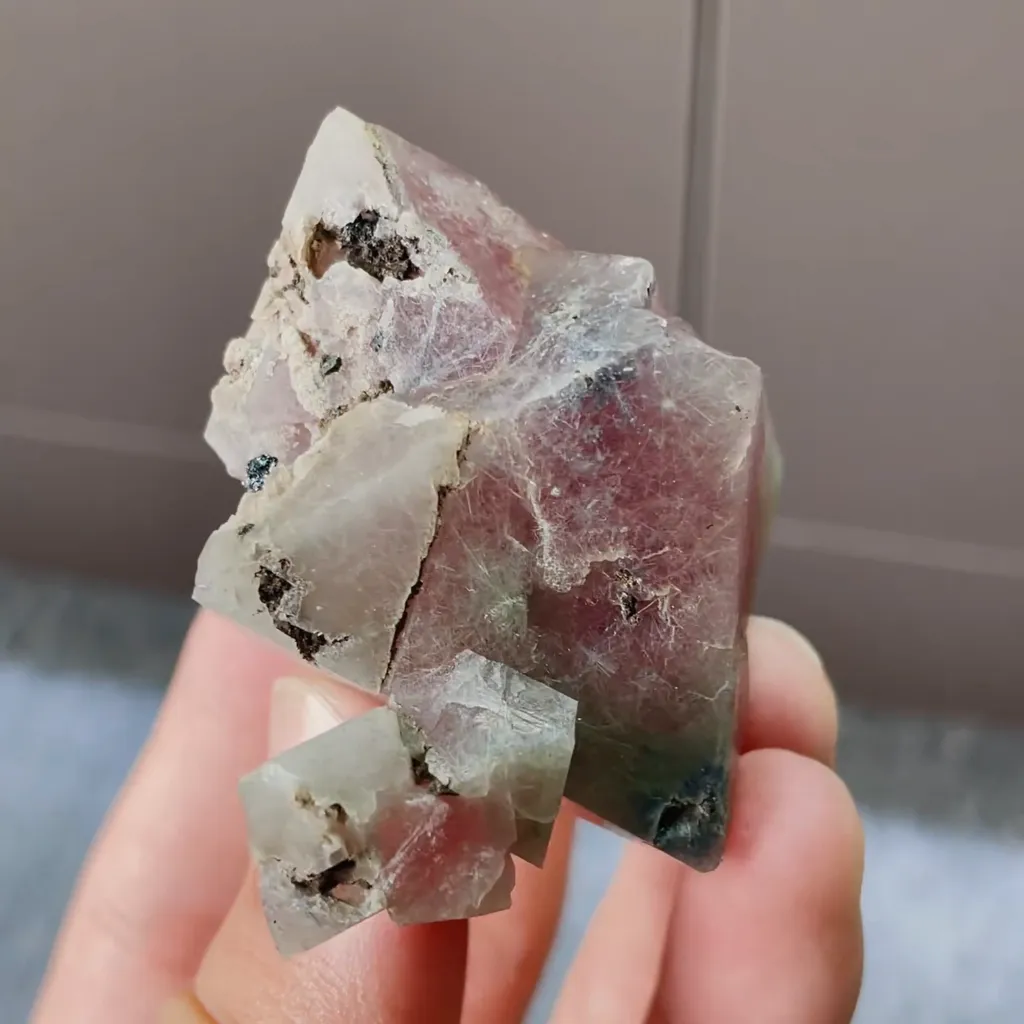 Natural Red Octahedral Fluorite comes from Inner Mongolia,China 40*45*55MM - image 4