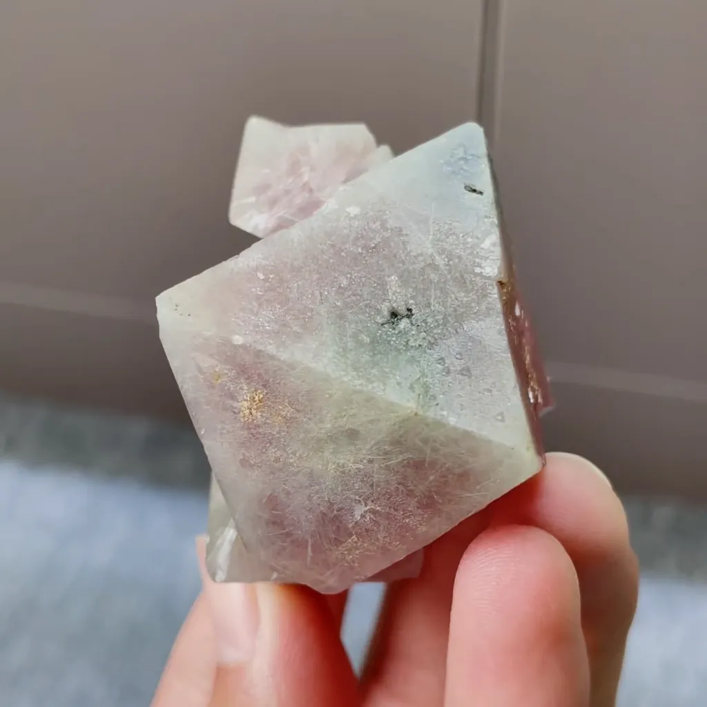 Natural Red Octahedral Fluorite comes from Inner Mongolia,China 40*45*55MM - image 2