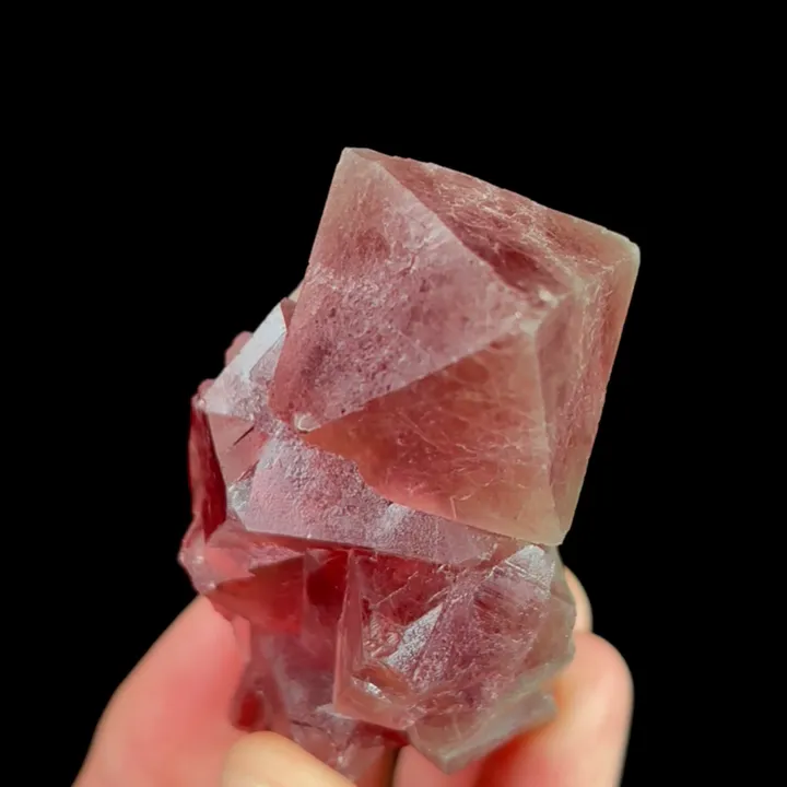 Natural Red Octahedral Fluorite, Mineral Specimen: Inner Mongolia,China (35*65*30MM) image