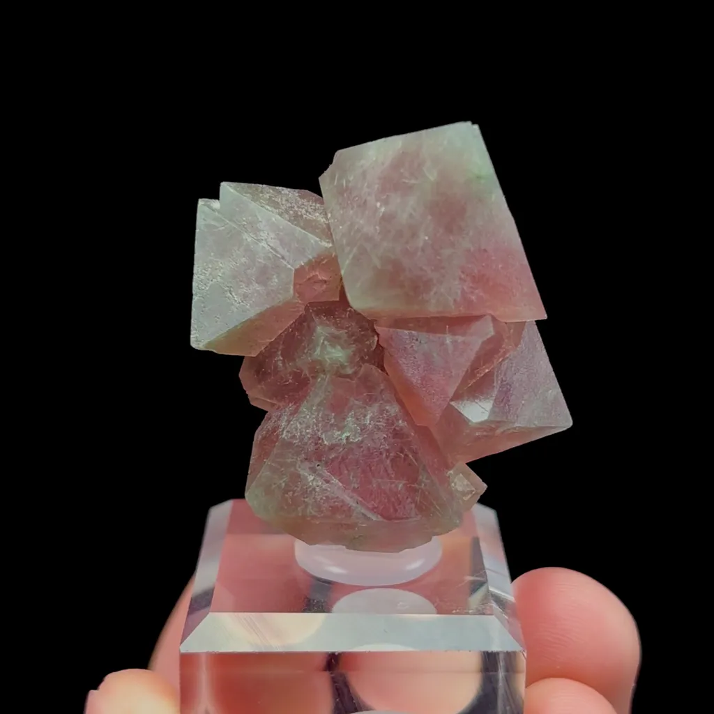 Natural Red Octahedral Fluorite Mineral Specimen,High Quality Specimen,INNER MONGOLIA,CHINA(37*21*40mm) image