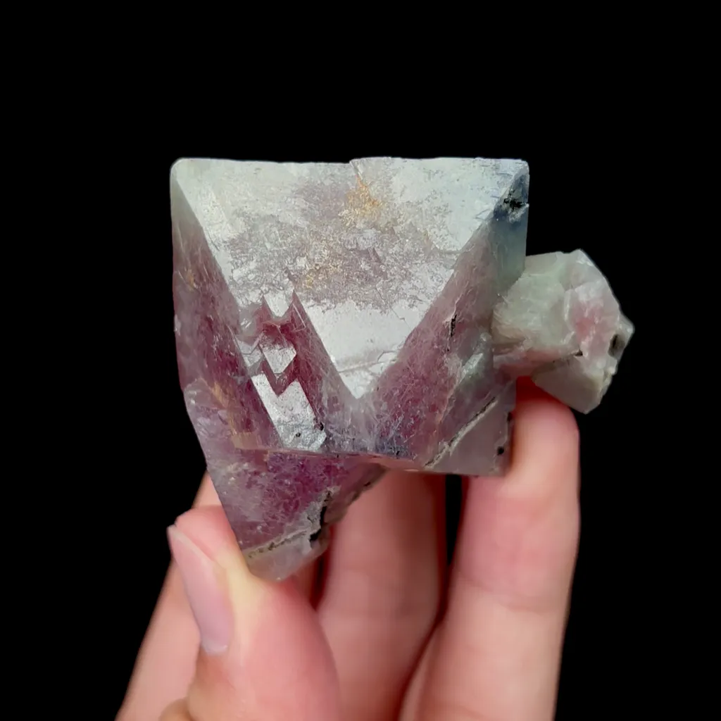 Natural Red Octahedral Fluorite Mineral Specimen,High Quality Specimen,INNER MONGOLIA,CHINA(40*45*55mm) - image 5