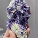 Natural Red Purple Phantom Fluorite coexists with Mica comes from Yindu,Inner Mongolia 65*30*120MM - image 2