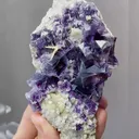 Natural Red Purple Phantom Fluorite coexists with Mica comes from Yindu,Inner Mongolia 65*30*120MM - image 4