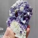 Natural Red Purple Phantom Fluorite coexists with Mica comes from Yindu,Inner Mongolia 65*30*120MM - image 3