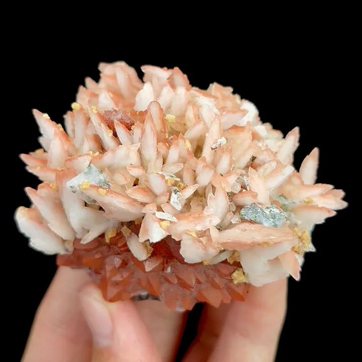 Natural Red Quartz and Calcite, Mineral Specimen:Jiangxi,China (70*55*40MM) image