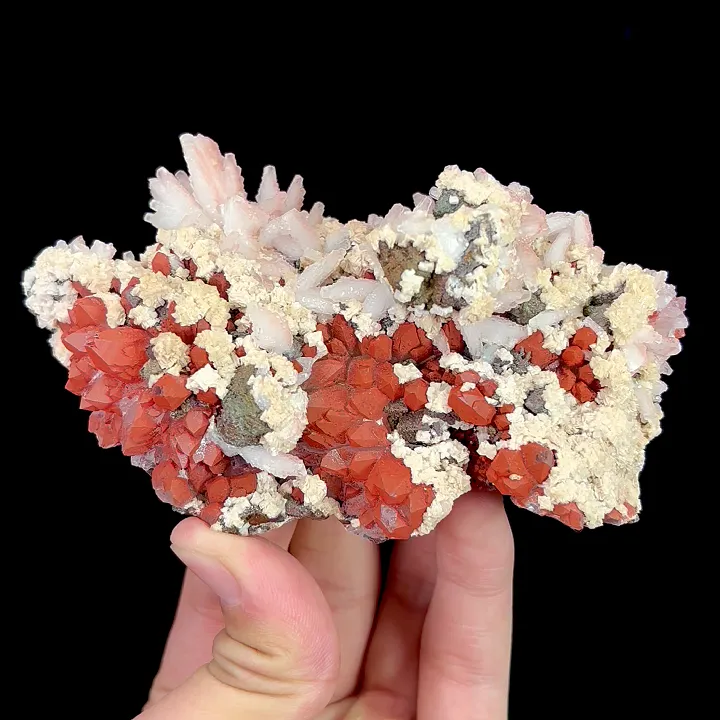 Natural Red Quartz and Dolomite, Mineral Specimen:Daye,Hubei (120*70*35MM) - image 5
