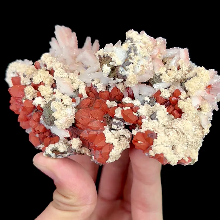 Natural Red Quartz and Dolomite, Mineral Specimen:Daye,Hubei (120*70*35MM) - image 4