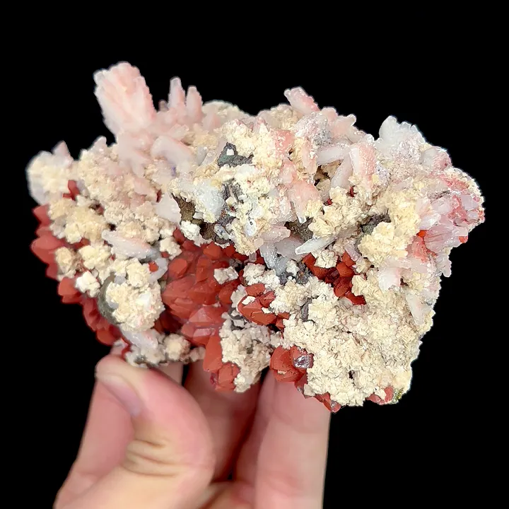 Natural Red Quartz and Dolomite, Mineral Specimen:Daye,Hubei (120*70*35MM) image