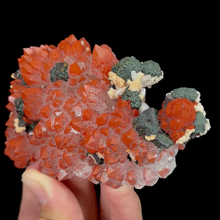 Natural Red Quartz and Dolomite, Mineral Specimen:Jiangxi,China (100*65*25MM) - image 3