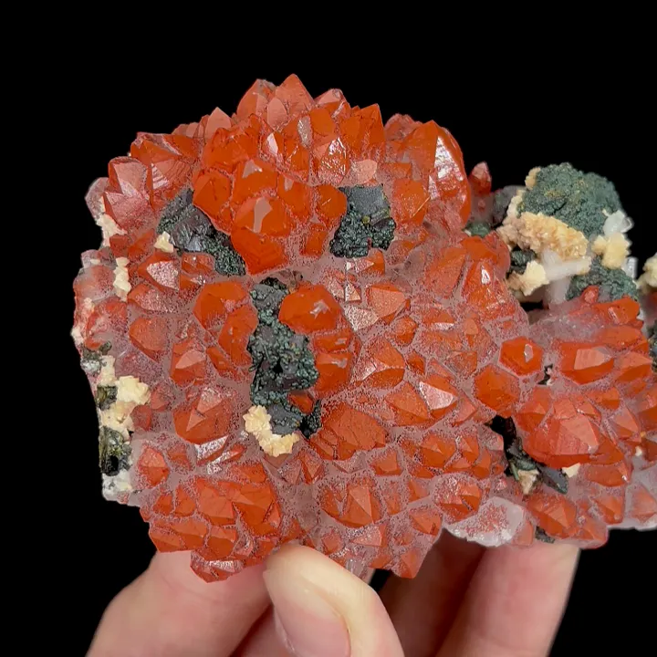 Natural Red Quartz and Dolomite, Mineral Specimen:Jiangxi,China (100*65*25MM) image