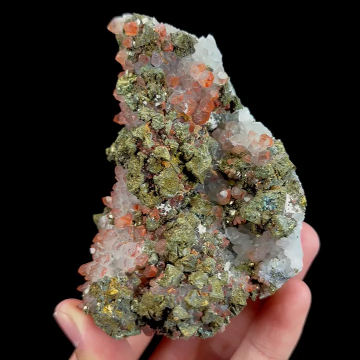 Natural Red Quartz and Pyrite, Mineral Specimen:Jiangxi,China (100*70*60MM) - image 3