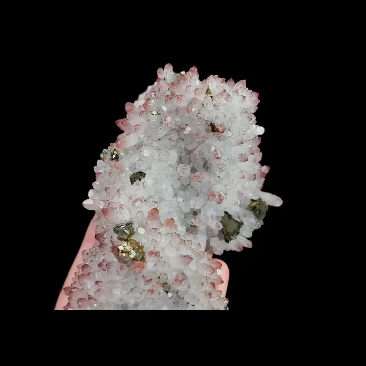 Natural Red Quartz Cluster and Pyrite, Mineral Specimen:Jiangxi,China (120*75*45MM) - image 3