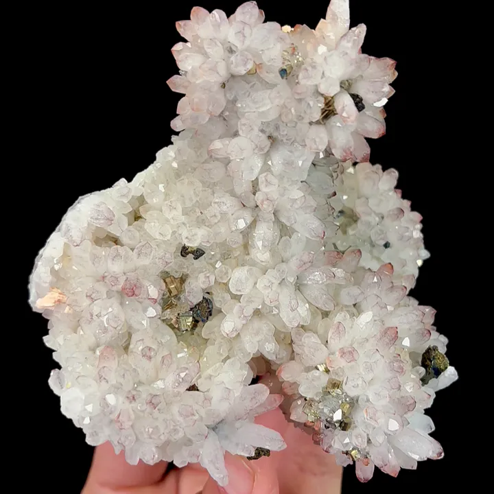 Natural Red Quartz Cluster with Pyrite, Mineral Specimen:Jiangxi,China (100*105*75MM) - image 3