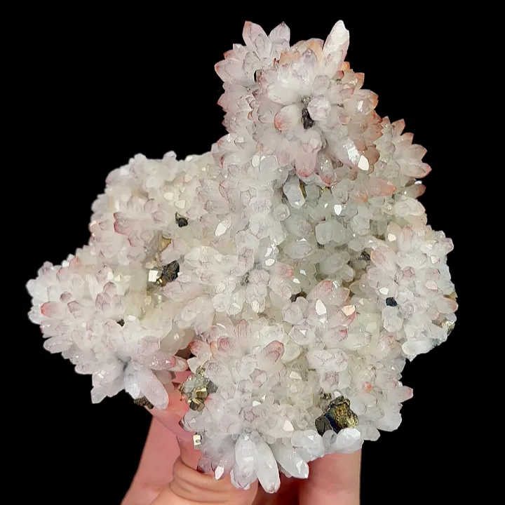 Natural Red Quartz Cluster with Pyrite, Mineral Specimen:Jiangxi,China (100*105*75MM) - image 4