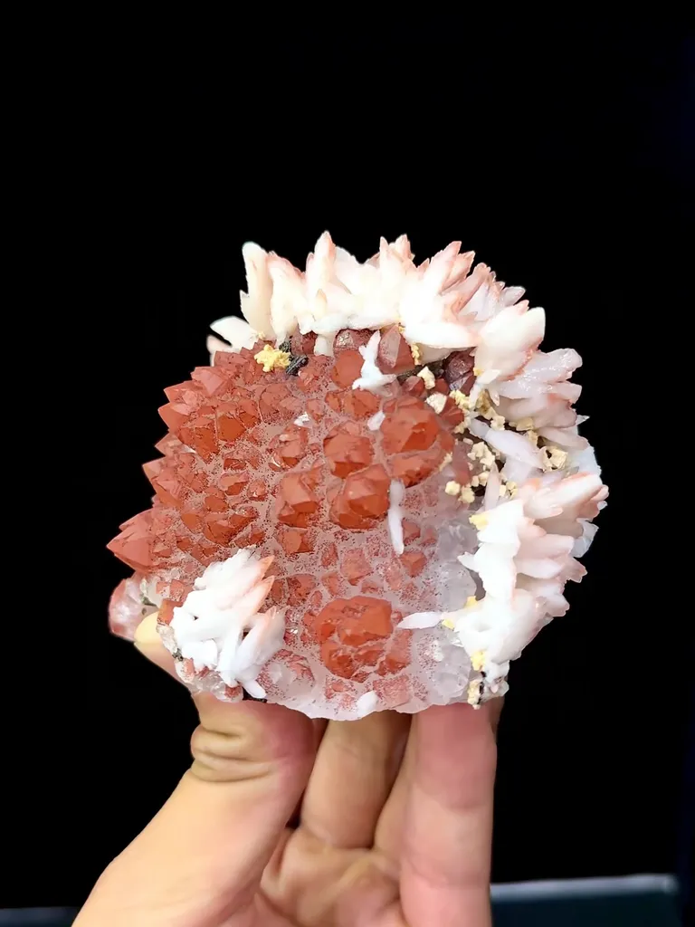 Natural Red Quartz Coexists with Calcite comes from Jiangxi,China 105*85*55MM - image 2