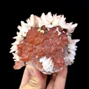 Natural Red Quartz Coexists with Calcite comes from Jiangxi,China 105*85*55MM - image 1