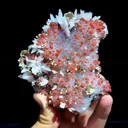 Natural Red Quartz Coexists with Dolomite and Calcite comes from Jiangxi,China 95*85*40MM - image 2