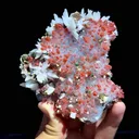 Natural Red Quartz Coexists with Dolomite and Calcite comes from Jiangxi,China 95*85*40MM - image 1