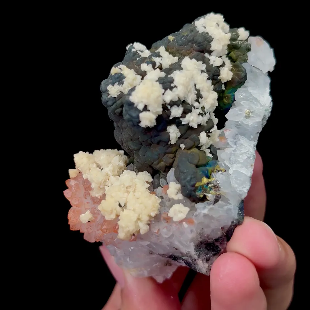 Natural Red Quartz Limonite and Dolomite Mineral Specimen,High Quality Specimen,JIANGXI,CHINA(55*75*40mm) - image 2