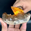 Natural Red Spessartine Garnet in Smoky Quartz on Albite Matrix from China - image 7