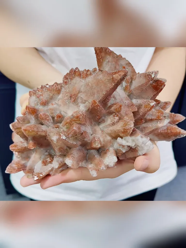 Natural Red Tower Shaped Calcite comes from Daye, Hubei 200*100*130MM - image 2