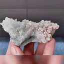 Natural Rhodochrosite and Clear Quartz Cluster comes from Guangxi,China 70*30*20MM - image 4