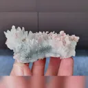 Natural Rhodochrosite and Clear Quartz Cluster comes from Guangxi,China 70*30*20MM - image 2