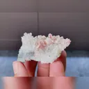 Natural Rhodochrosite and Clear Quartz Cluster comes from Guangxi,China 70*30*20MM - image 3