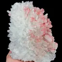 Natural Rhodochrosite and Clear Quartz Cluster, Mineral Specimen:Guangxi,China (170*130*40MM) - image 2