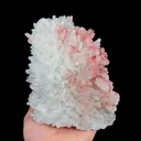 Natural Rhodochrosite and Clear Quartz Cluster, Mineral Specimen:Guangxi,China (170*130*40MM) - image 6