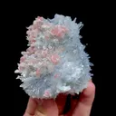 Natural Rhodochrosite and Clear Quartz Cluster Symbiosis comes from Guangxi,China 65*75*40MM - image 1