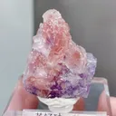 Natural Rhodochrosite and Fluorite coexist comes from Wuzhou,Guangxi 25*25*27MM - image 1