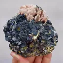 Natural Rhodochrosite and Marmatite and Pyrite Symbiosis comes from Guangxi 95*85*60MM - image 1