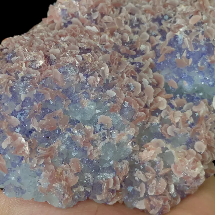 Natural Rhodochrosite and Purple Fluorite, Mineral Specimen:Guangxi,China (120*95*55MM) - image 4