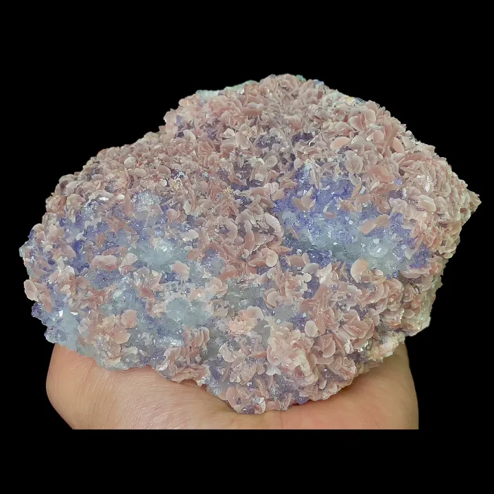 Natural Rhodochrosite and Purple Fluorite, Mineral Specimen:Guangxi,China (120*95*55MM) - image 5