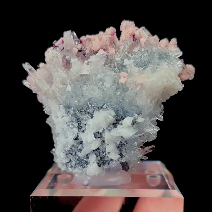 Natural Rhodochrosite and Purple Fluorite, Mineral Specimen:Guangxi,China (60*30*45MM) - image 4