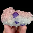 Natural Rhodochrosite and Purple Fluorite, Mineral Specimen:Guangxi,China (75*40*35MM) - image 1