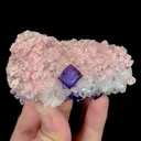 Natural Rhodochrosite and Purple Fluorite, Mineral Specimen:Guangxi,China (75*40*35MM) - image 3