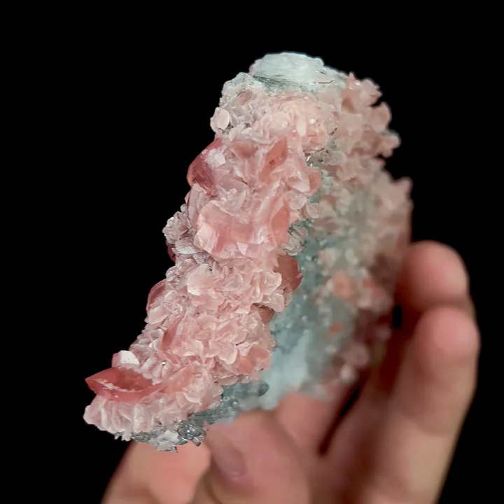 Natural Rhodochrosite and Quartz Cluster, Mineral Specimen:Guangxi,China (110*60*20MM) - image 2