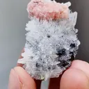 Natural Rhodochrosite and Quartz coexist comes from Guangxi 40*25*12MM - image 2