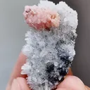 Natural Rhodochrosite and Quartz coexist comes from Guangxi 40*25*12MM - image 3