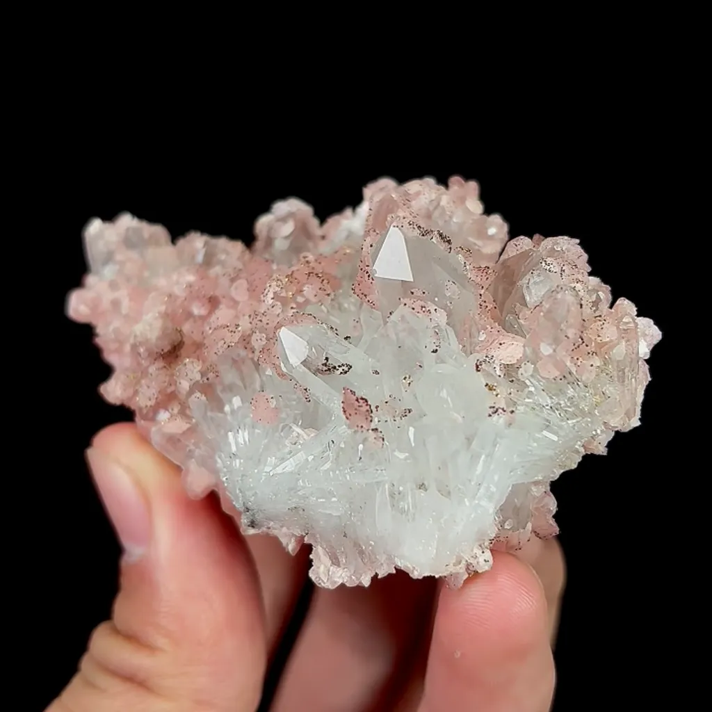 Natural Rhodochrosite and Quartz, Mineral Specimen:Guangxi,China (80*45*35MM) - image 3